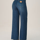 Calca Jeans Wide Leg em Denim Poly Dijon
