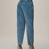 Calça Jeans Slouchy com Martingale