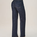Calça Jeans Wide Leg com Bolsos Embutidos
