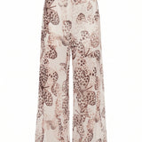 Calça Maxi Pantalona Estampa Renascer