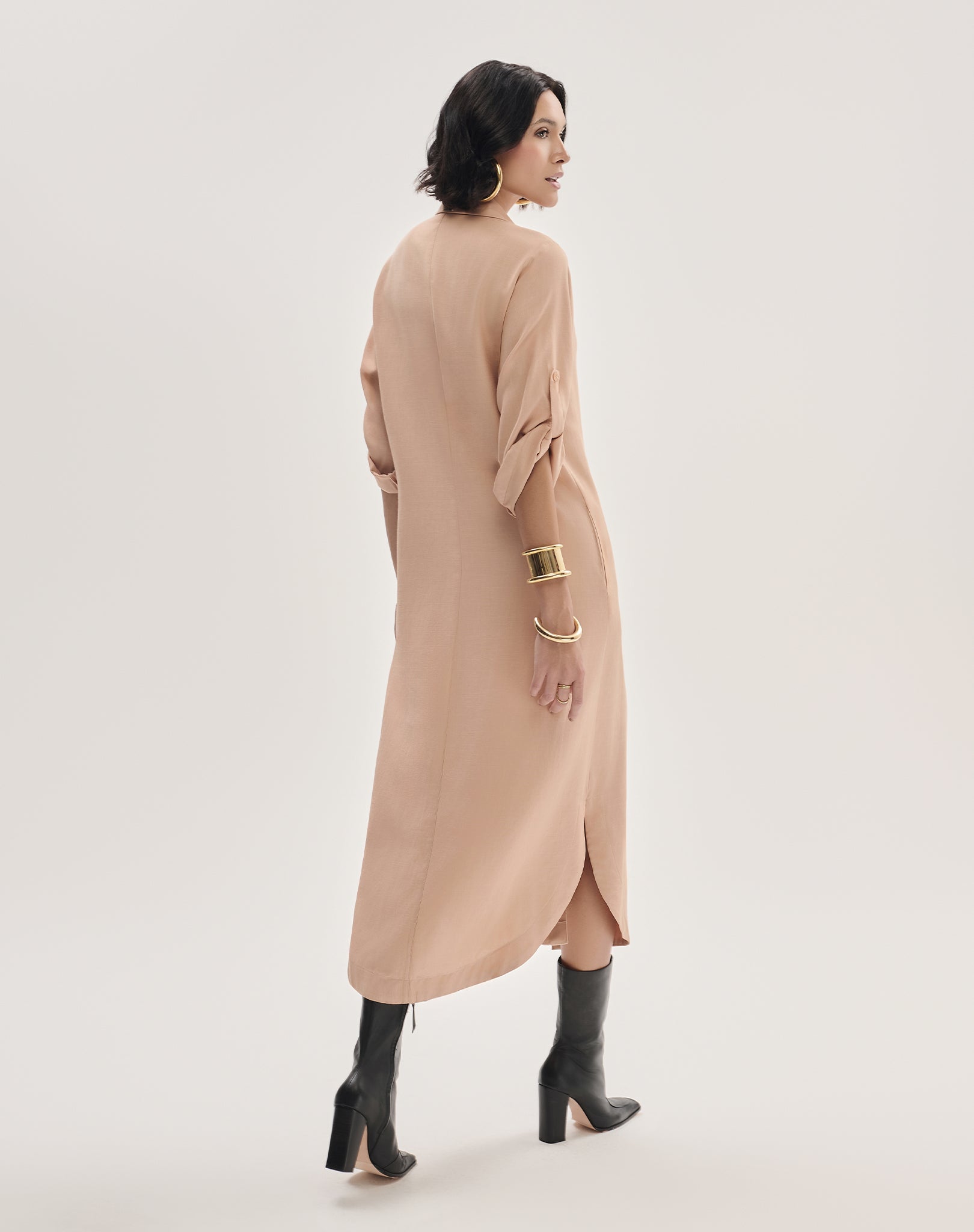 Chemisier Oversized com Faixa