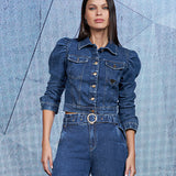 Jaqueta Jeans Manga Princesa