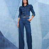 Jaqueta Jeans Manga Princesa