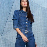 Jaqueta Jeans Manga Princesa