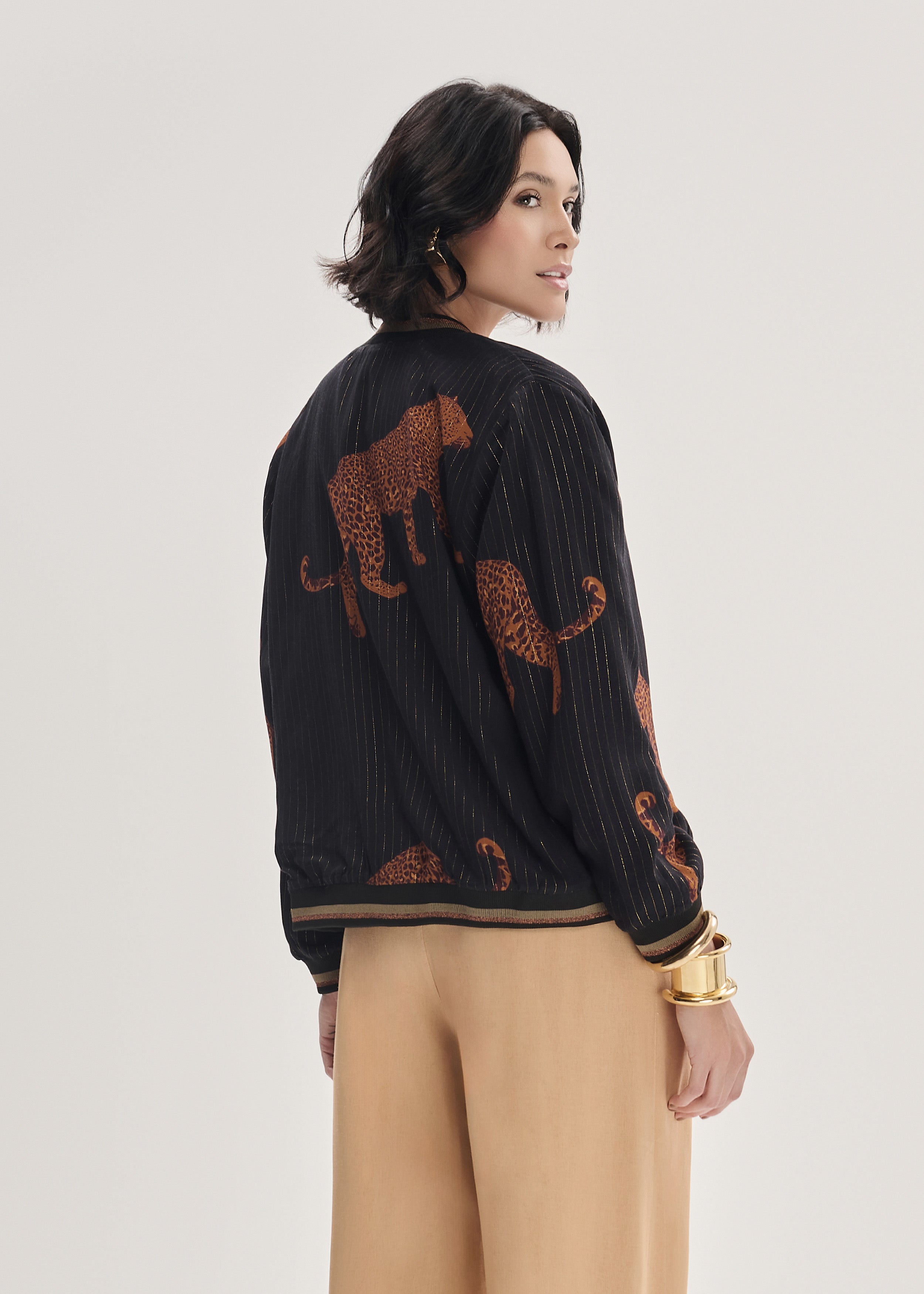 Jaqueta Bomber Estampada