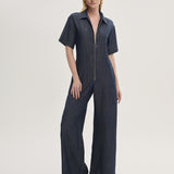Macacão Jeans Wide Leg