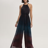 Macacão Pantalona em Tule Plissado