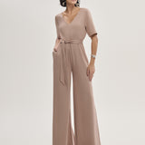 Macacão Feminino Pantalona em Malha