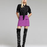 Saia Curta Transpassada Cinto Removível