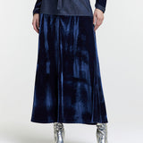 Saia Maxi Veludo Azul