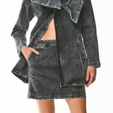 Minissaia Jeans Gray Acid Wash