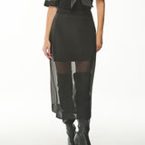 Saia Midi em Organza