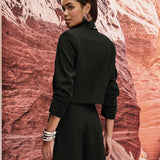 Spencer Cropped Alfaiataria Preto