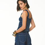 Top Corset Denim Urban Lace-up