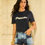 Short Jeans Block com Cós Desfiado