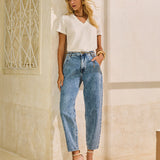 Calça Jeans Slouchy com Martingale
