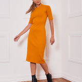 Vestido Midi Canelado