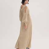 Vestido Maxi com Manga Longa Torrone