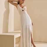 Vestido Longo Boho Chic Crochê