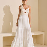 Vestido Longo Boho Chic Crochê