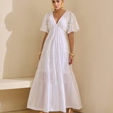 Vestido Maxi com Renda