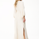 Vestido Longo com Bordado Richelieu