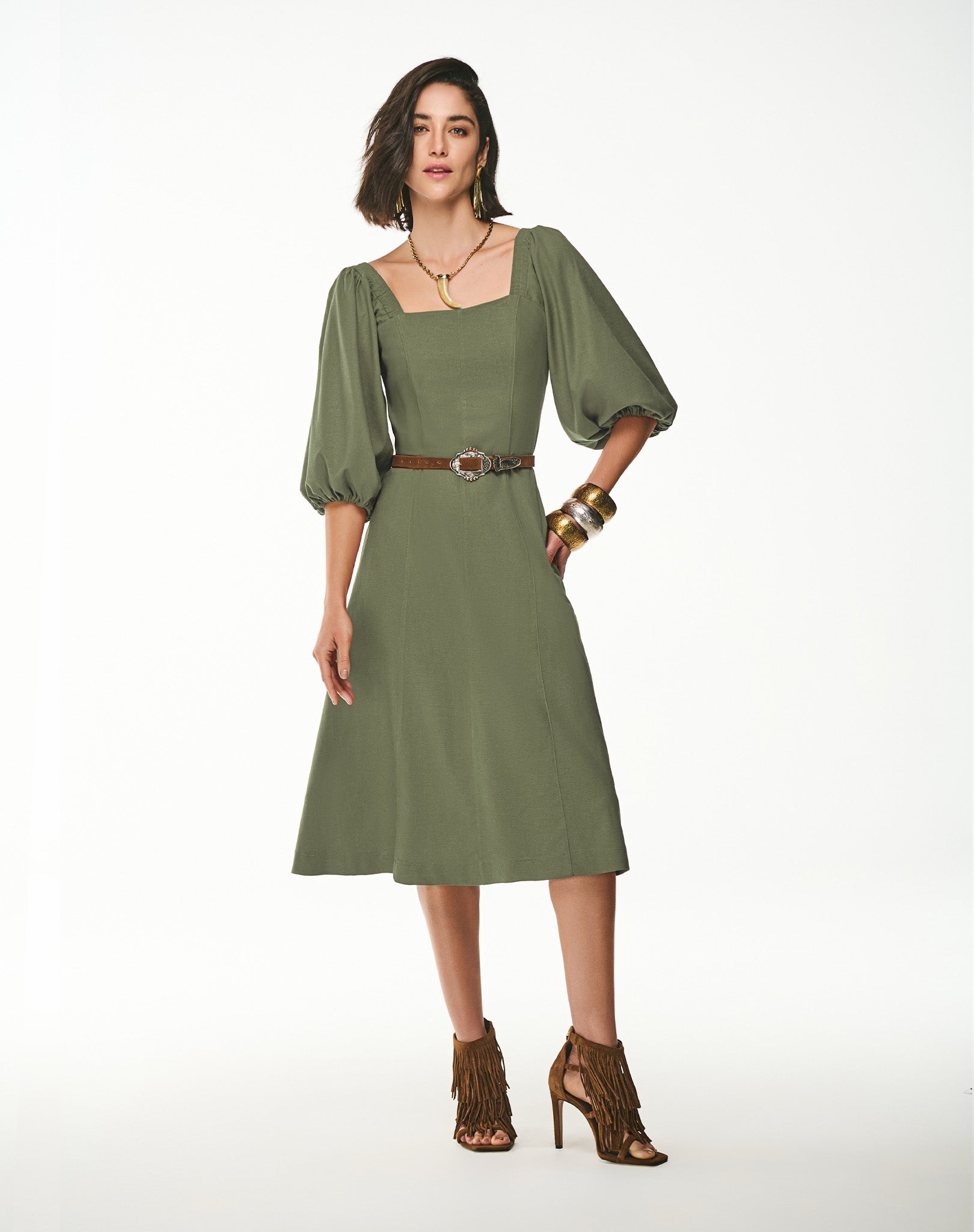 Vestido Midi Romântico