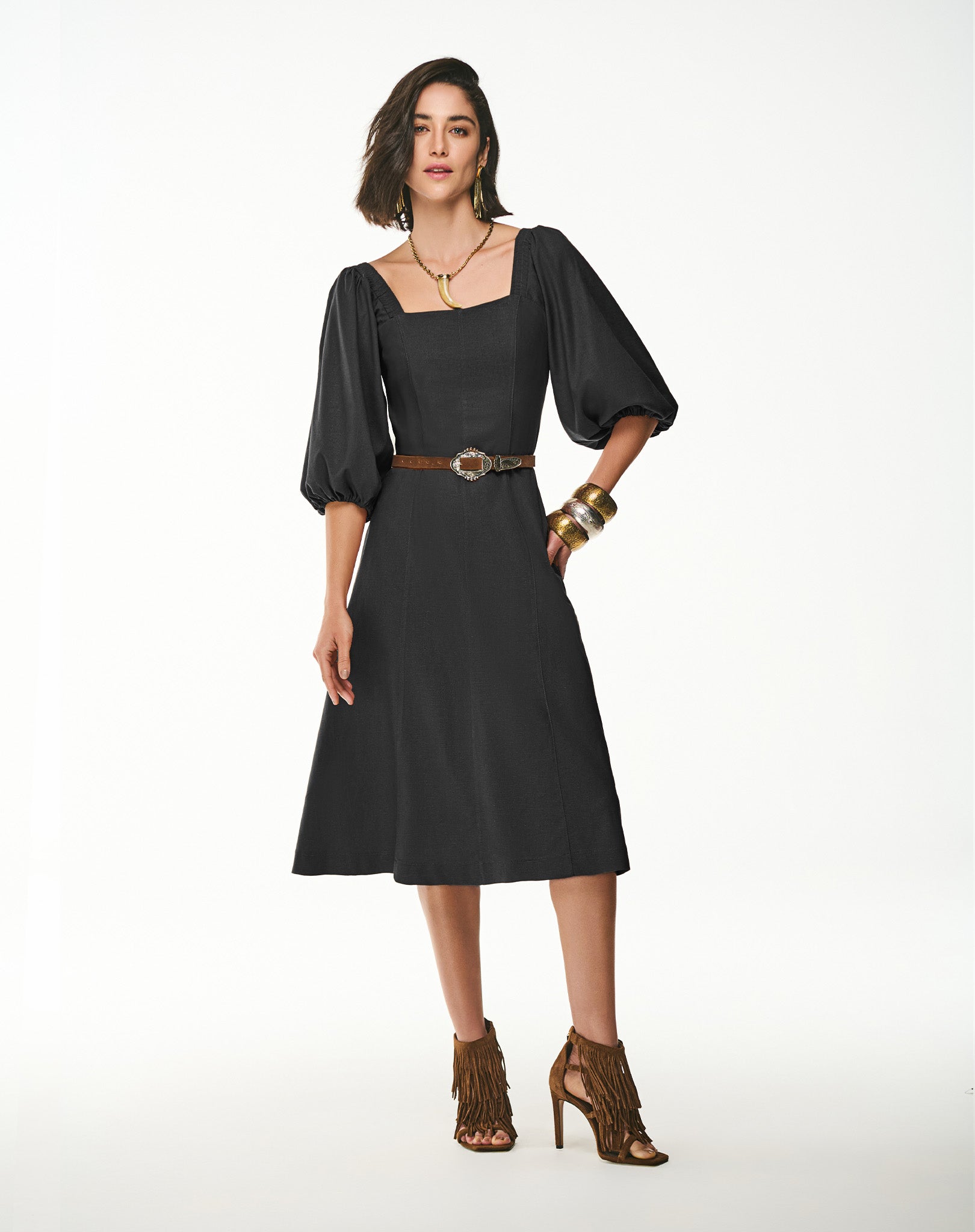 Vestido Midi Romântico