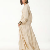 Vestido Longo Boho Chic com Bordado