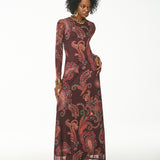 Vestido Feminino Longo em Tule Estampado