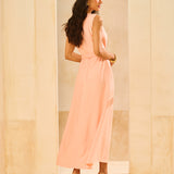 Vestido Maxi Midi com Cinto Flor Suspiro