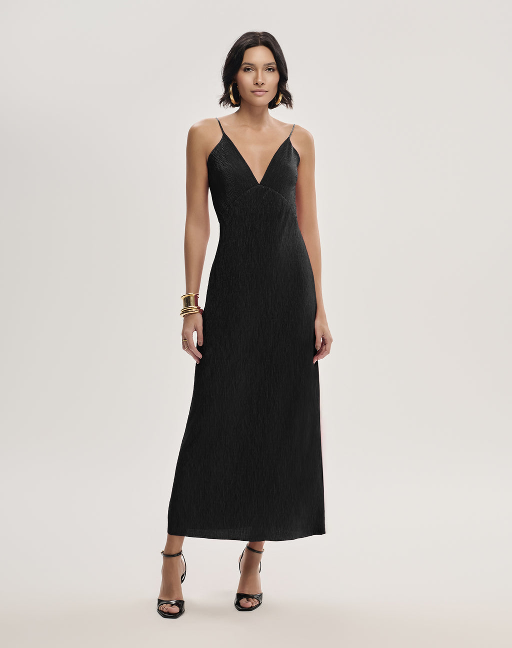 Vestido Malha Plissada