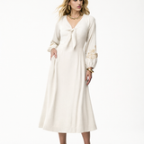 Vestido Midi com Bordado Richelieu