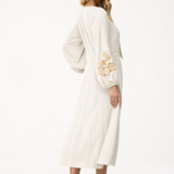 Vestido Midi com Bordado Richelieu