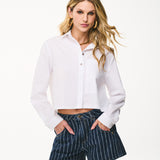 Camisa Cropped Branca Ritmos Urbanos