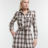 Chemise Xadrez com Bolsos