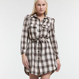 Chemise Xadrez com Bolsos