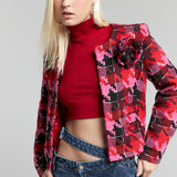 Casaco Tweed Tricolor