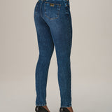 Calça Jeans Skinny Clássica em Algodão Médio