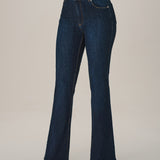 Calça Jeans Flare de Alta Compressão