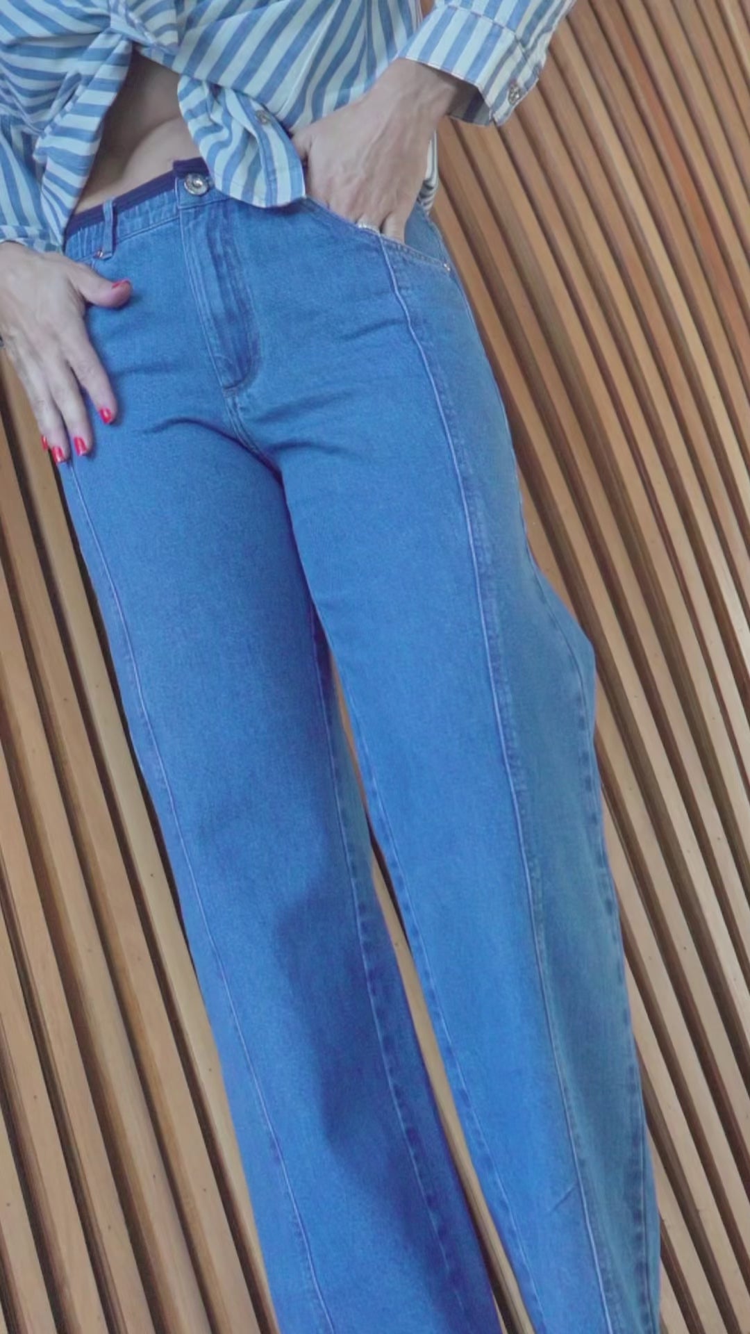 Calça Jeans Wide Leg CR+